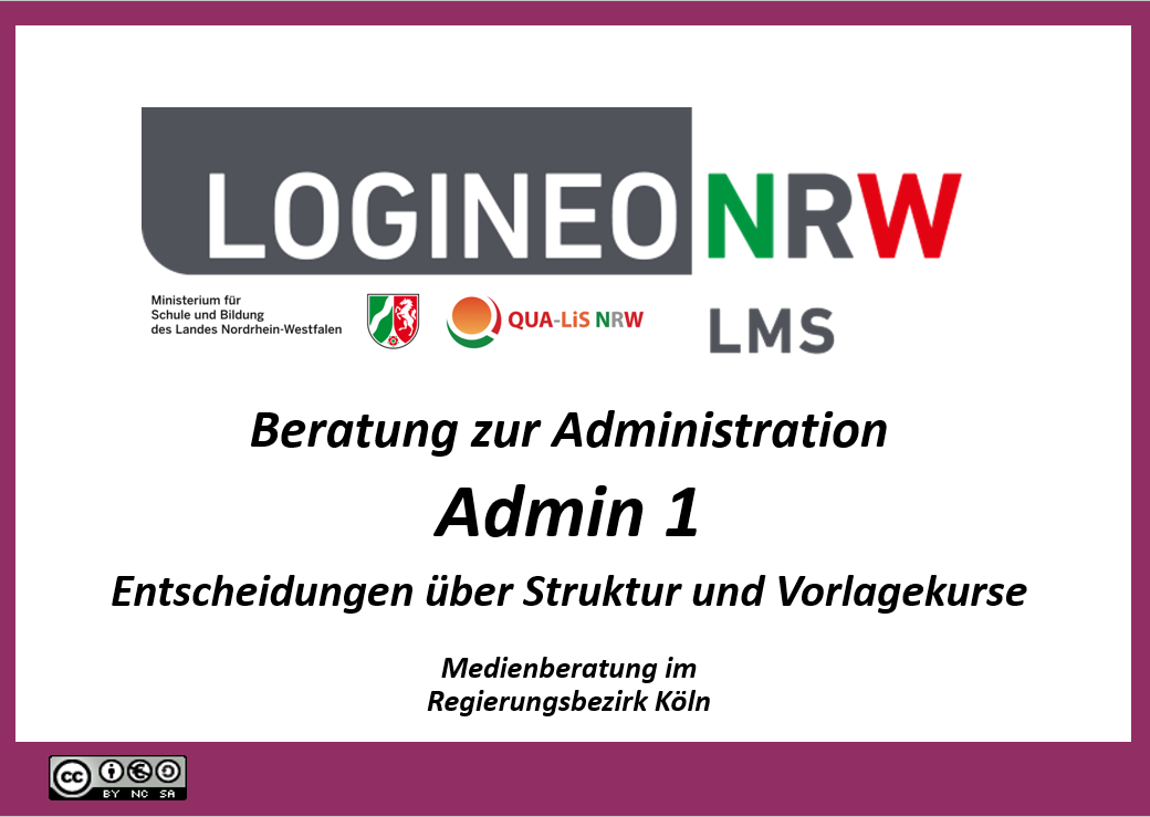 LMS Admin1: Strukturen