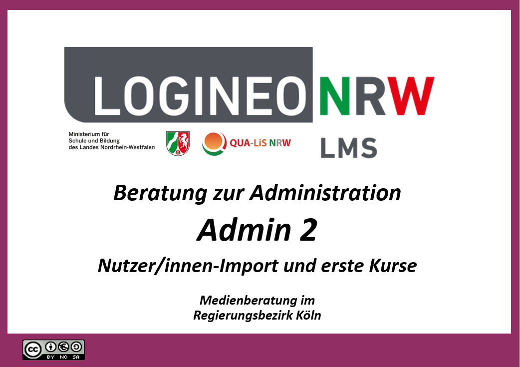LMS Admin2: Nutzer und Kurse